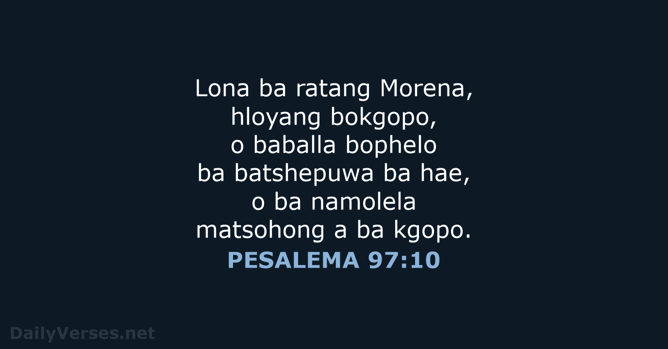 PESALEMA 97:10 - SSO89