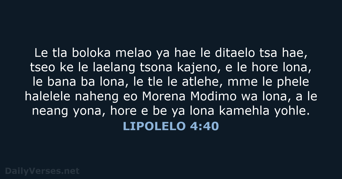 LIPOLELO 4:40 - SSO89