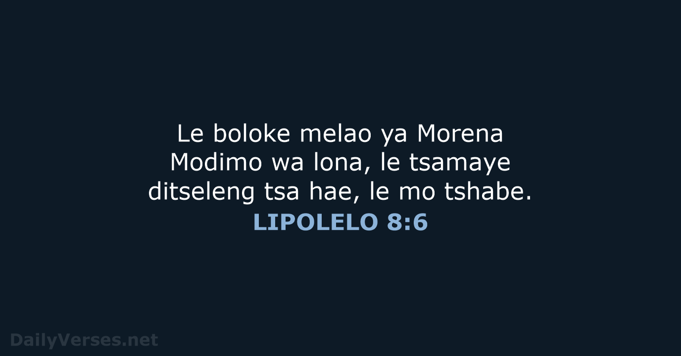 LIPOLELO 8:6 - SSO89