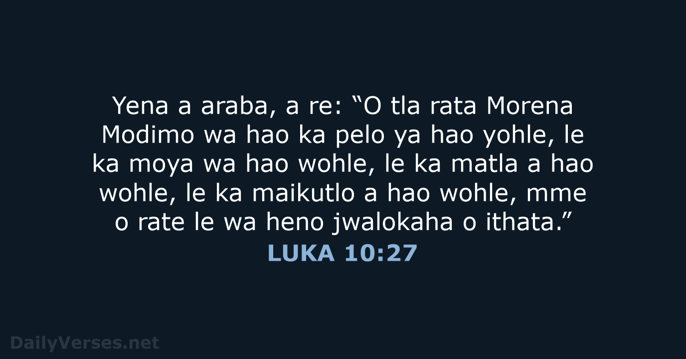 LUKA 10:27 - SSO89