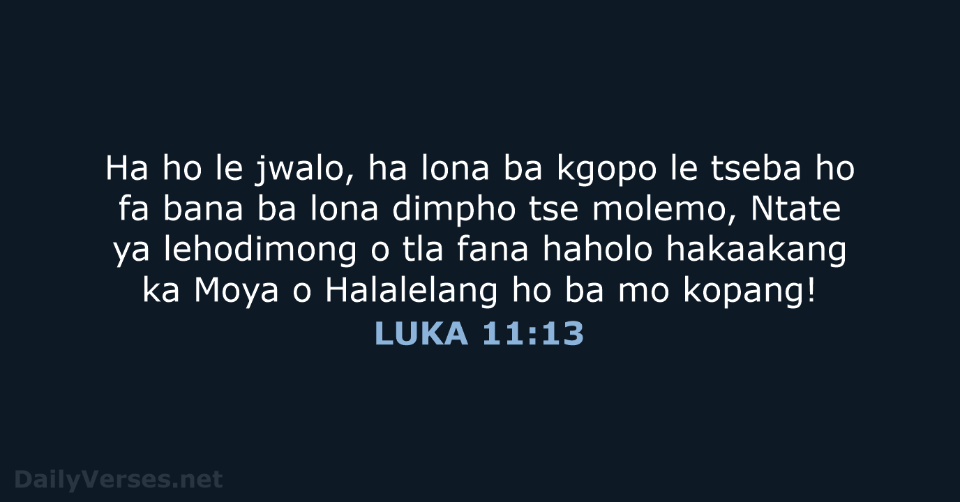LUKA 11:13 - SSO89