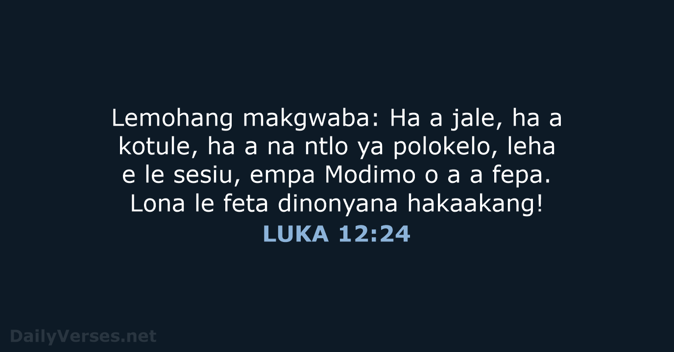LUKA 12:24 - SSO89
