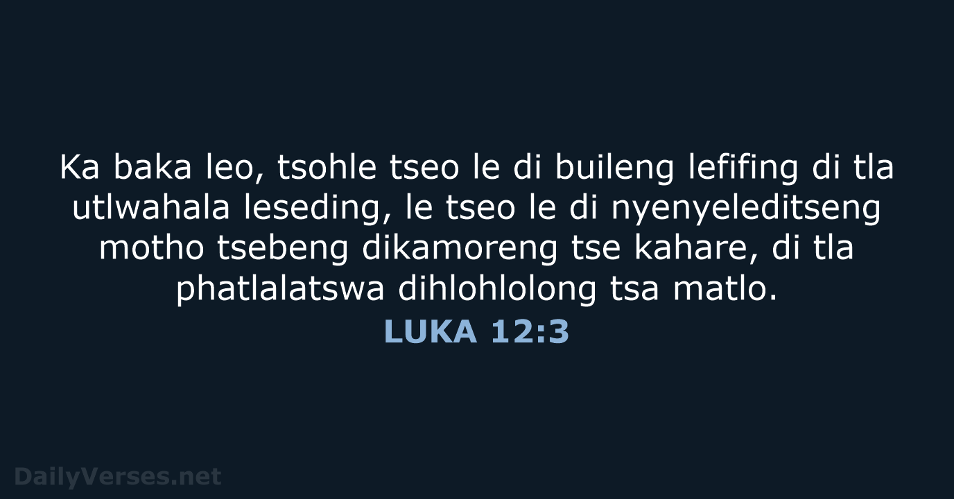 LUKA 12:3 - SSO89