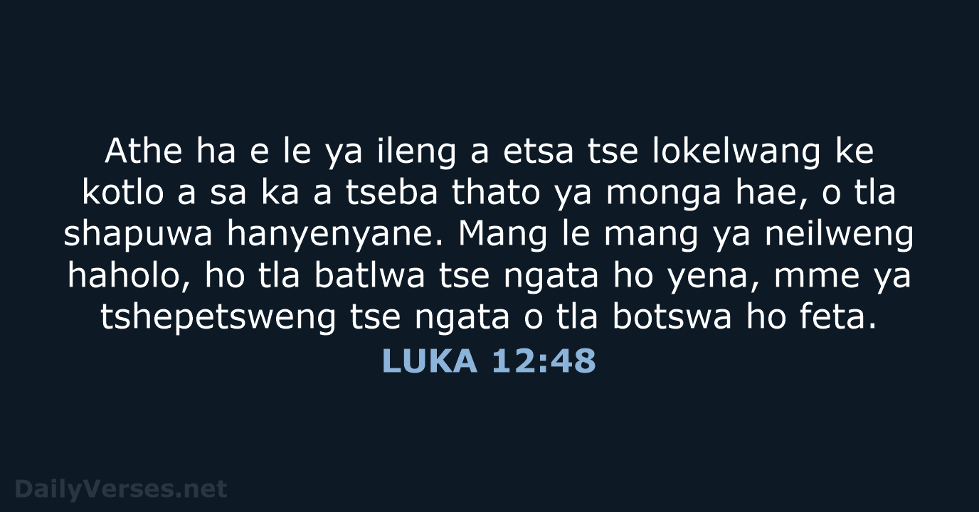LUKA 12:48 - SSO89