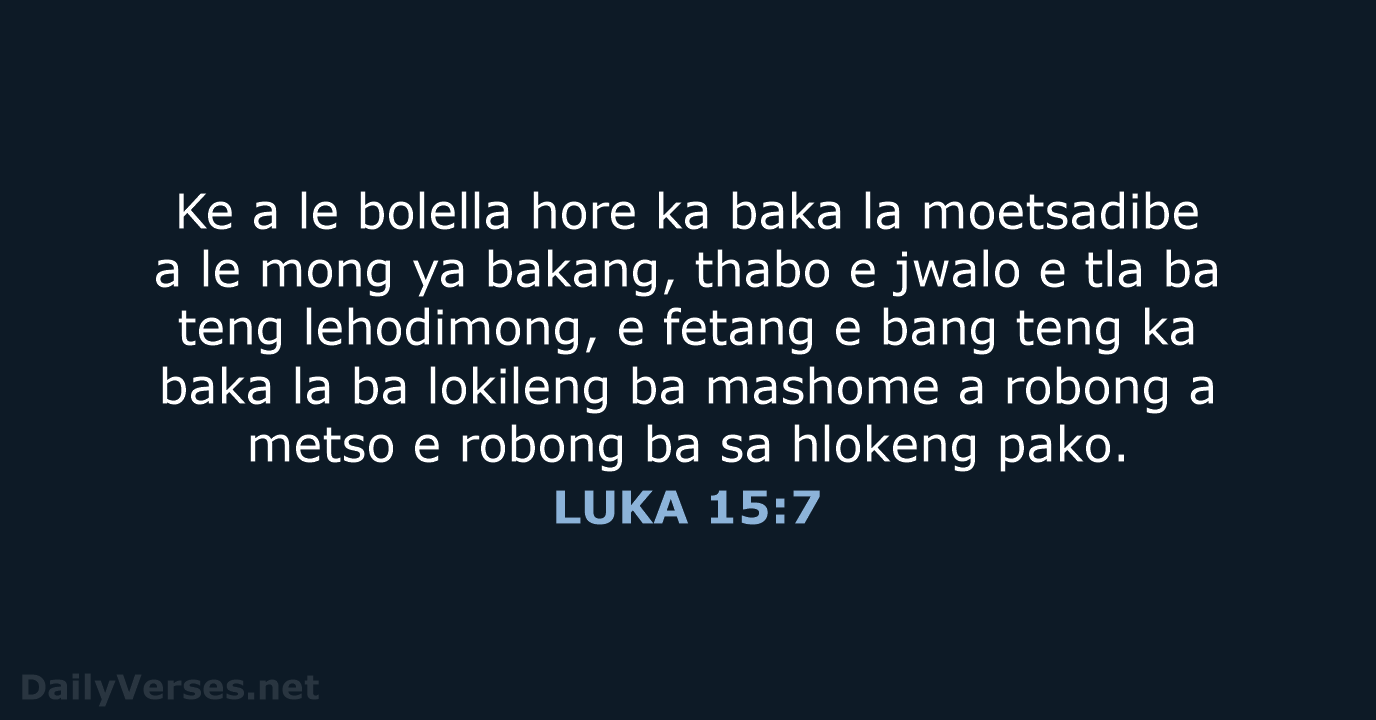 LUKA 15:7 - SSO89