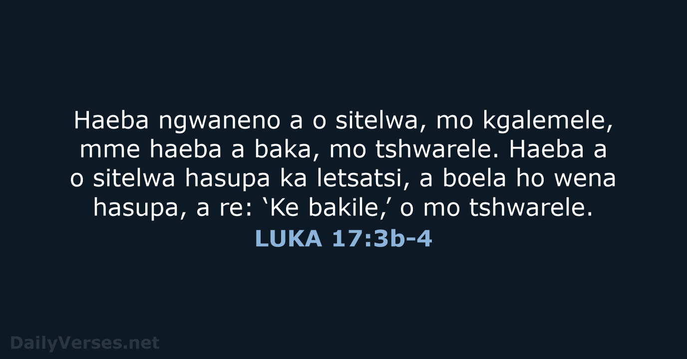 LUKA 17:3b-4 - SSO89