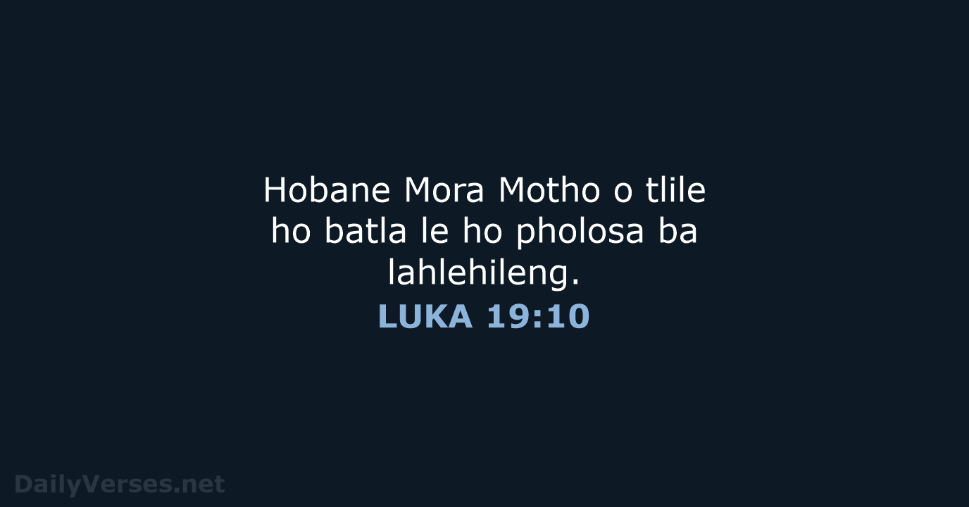 LUKA 19:10 - SSO89
