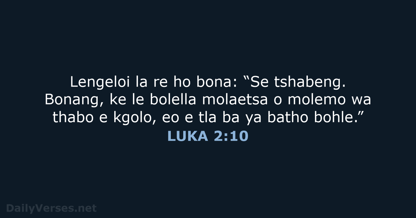 LUKA 2:10 - SSO89