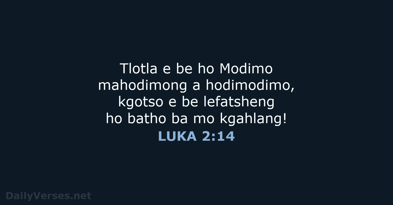 LUKA 2:14 - SSO89