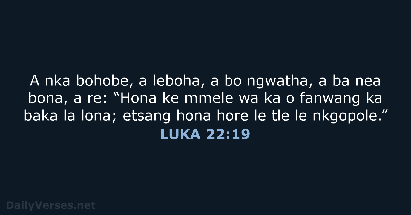 LUKA 22:19 - SSO89