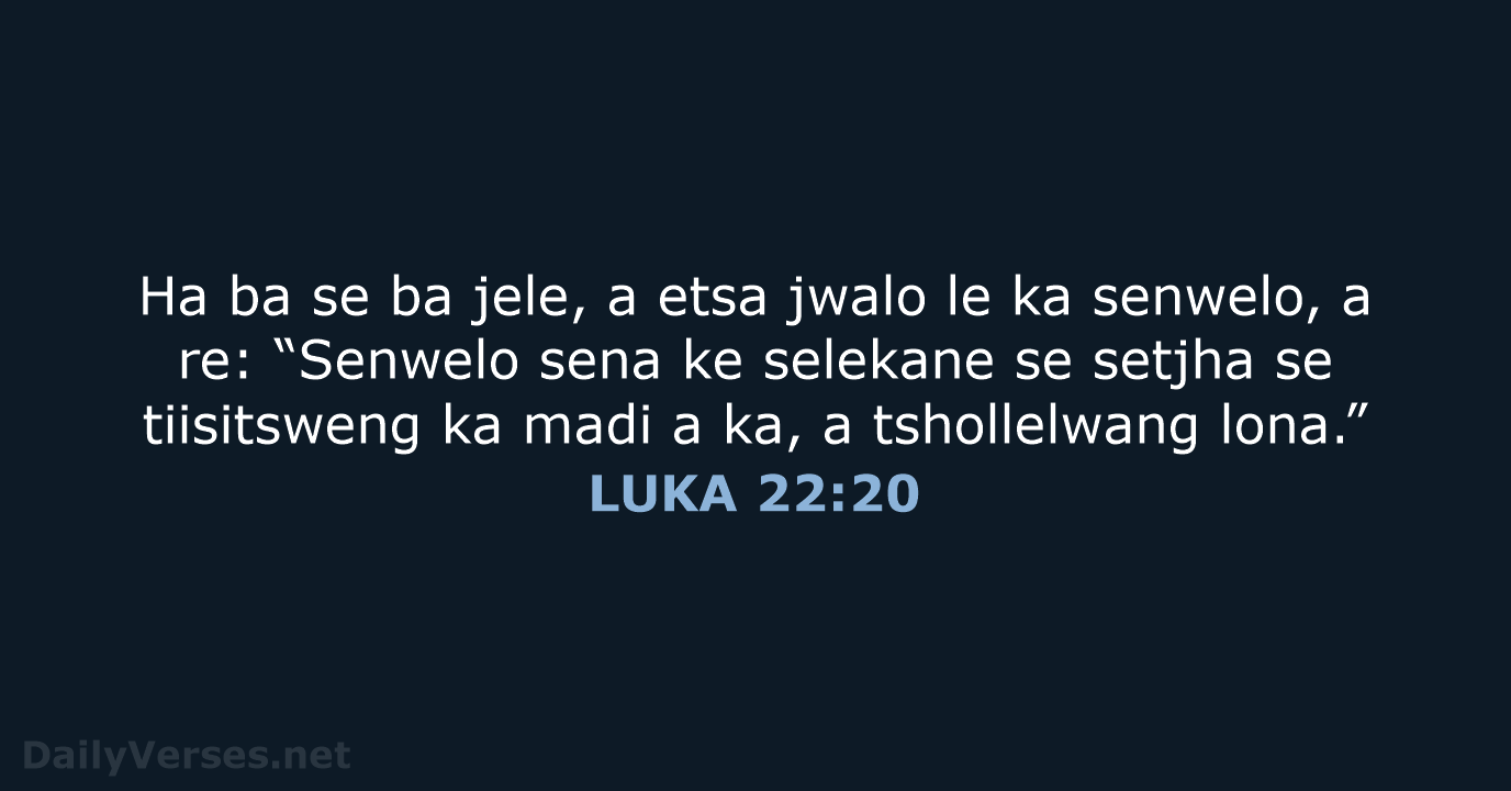 LUKA 22:20 - SSO89