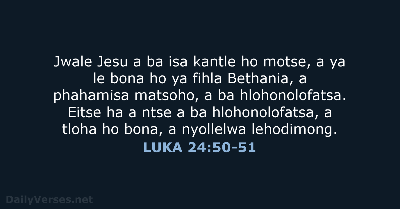 LUKA 24:50-51 - SSO89