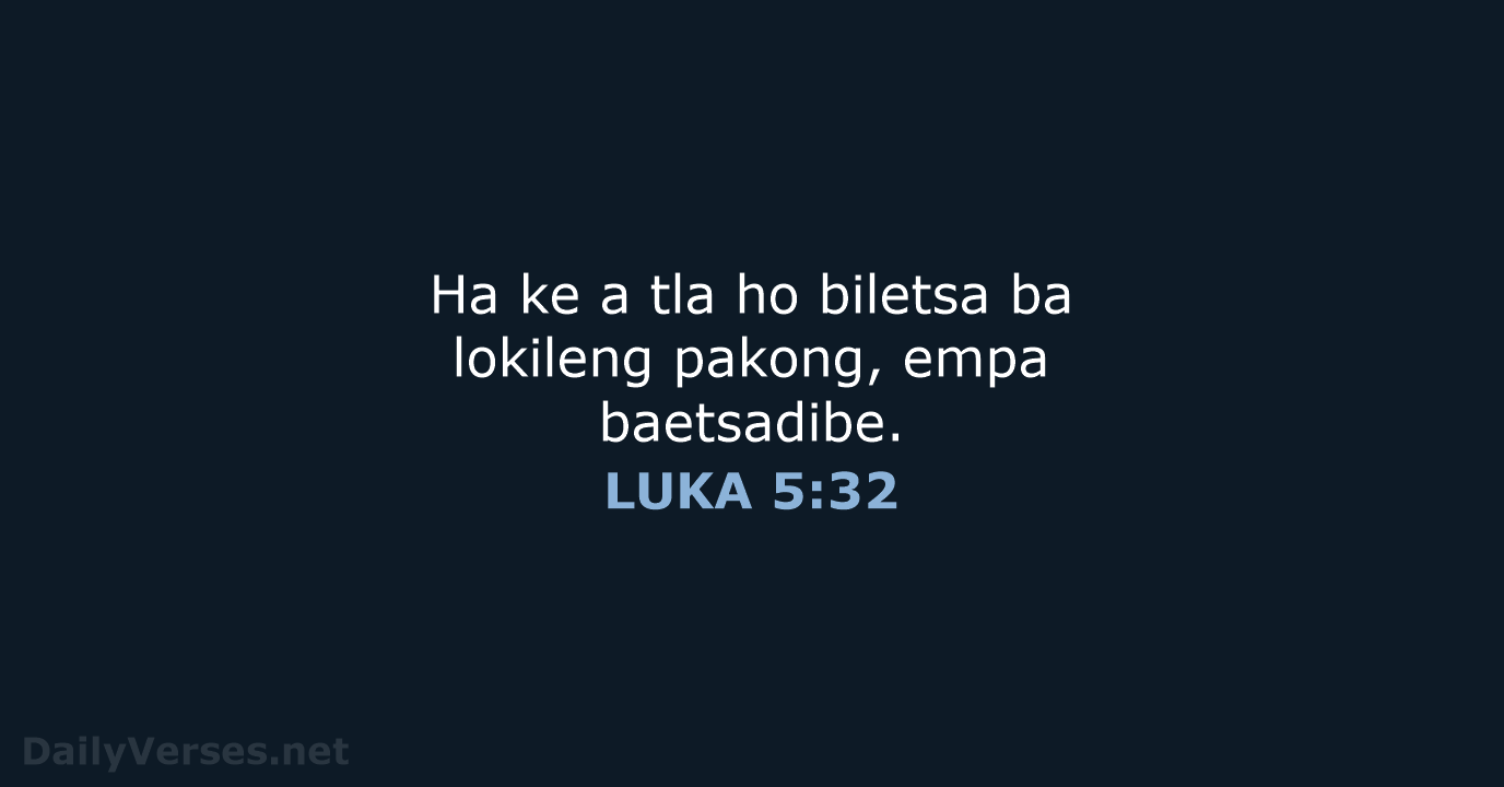 LUKA 5:32 - SSO89