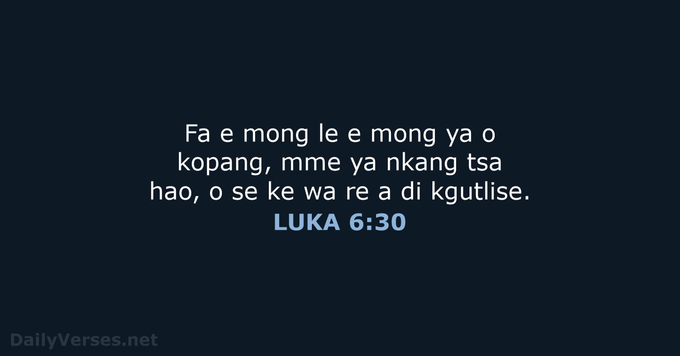 LUKA 6:30 - SSO89