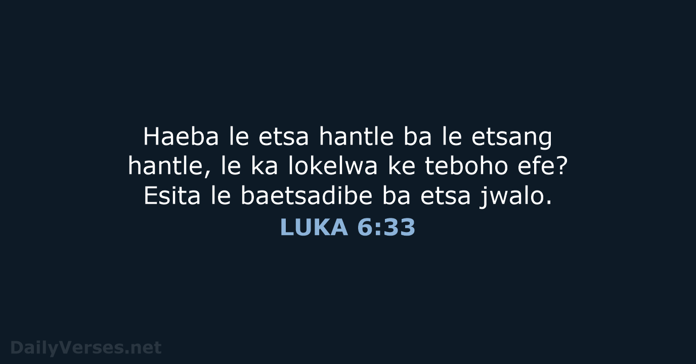 LUKA 6:33 - SSO89