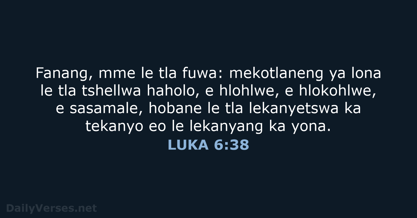 LUKA 6:38 - SSO89