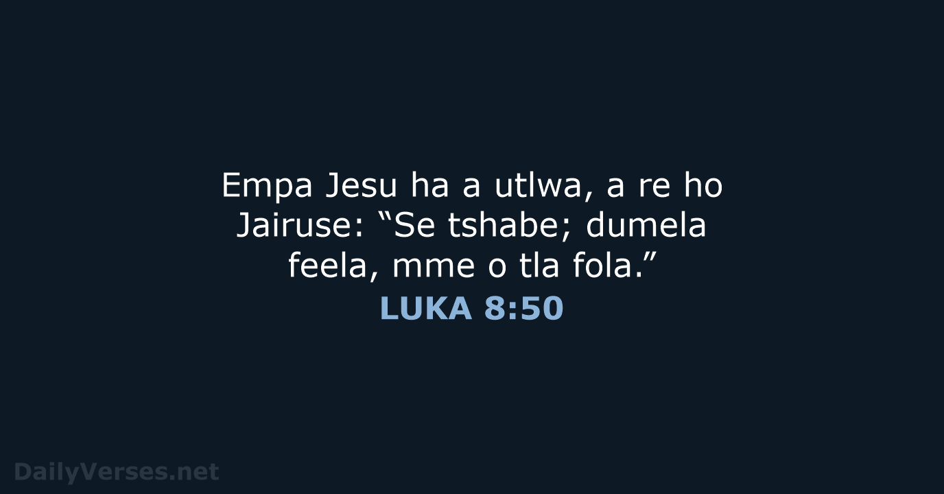 LUKA 8:50 - SSO89