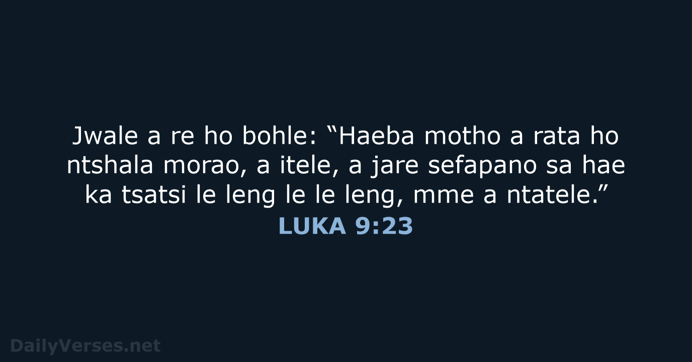 LUKA 9:23 - SSO89