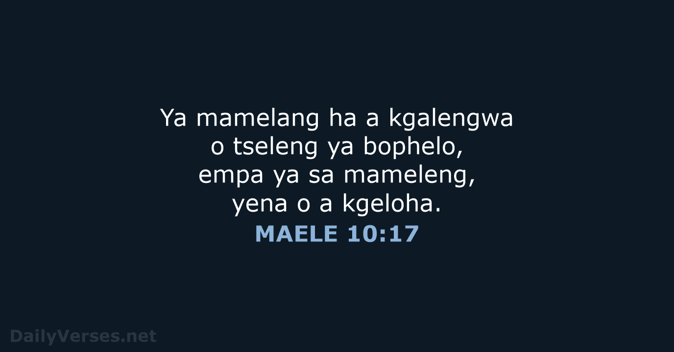 MAELE 10:17 - SSO89