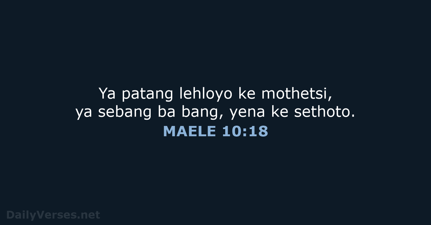 MAELE 10:18 - SSO89