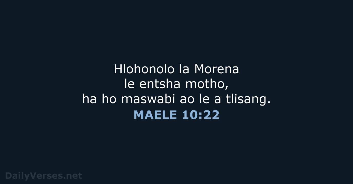 MAELE 10:22 - SSO89