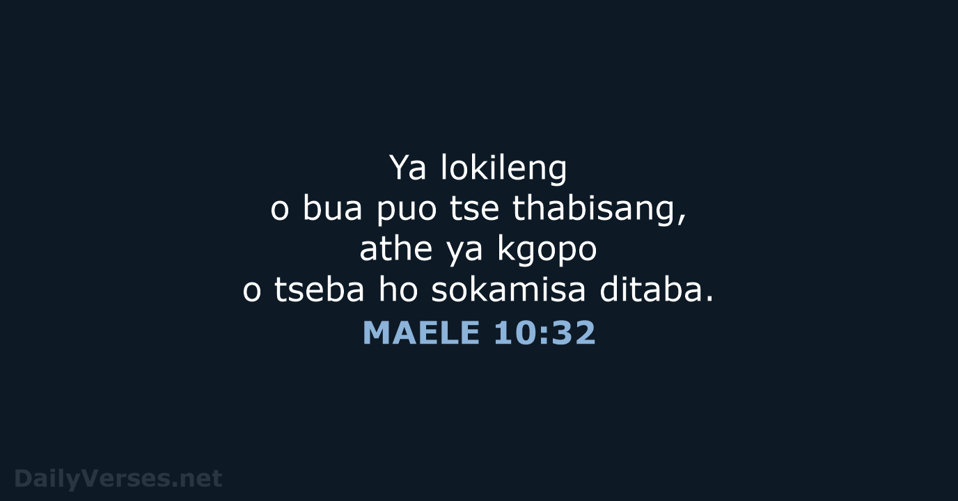 MAELE 10:32 - SSO89