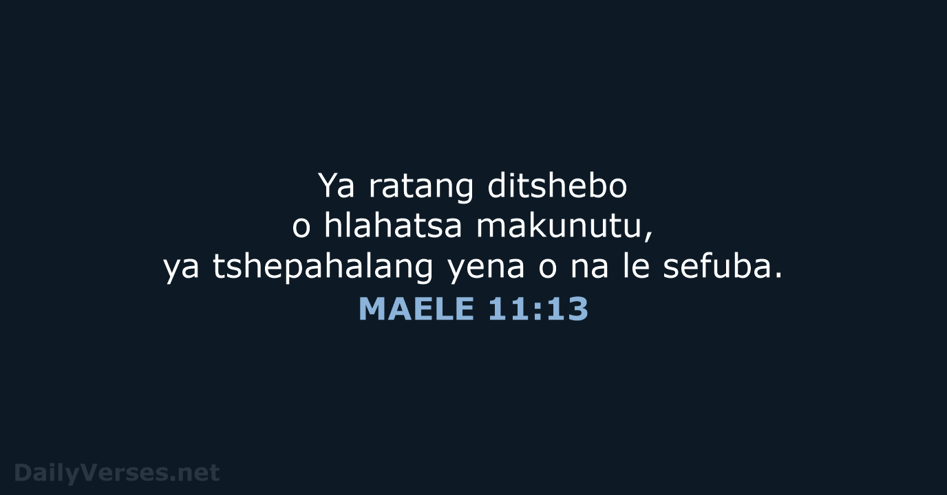 MAELE 11:13 - SSO89