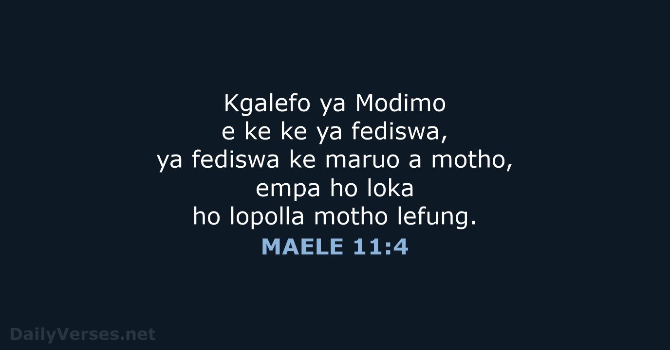 MAELE 11:4 - SSO89