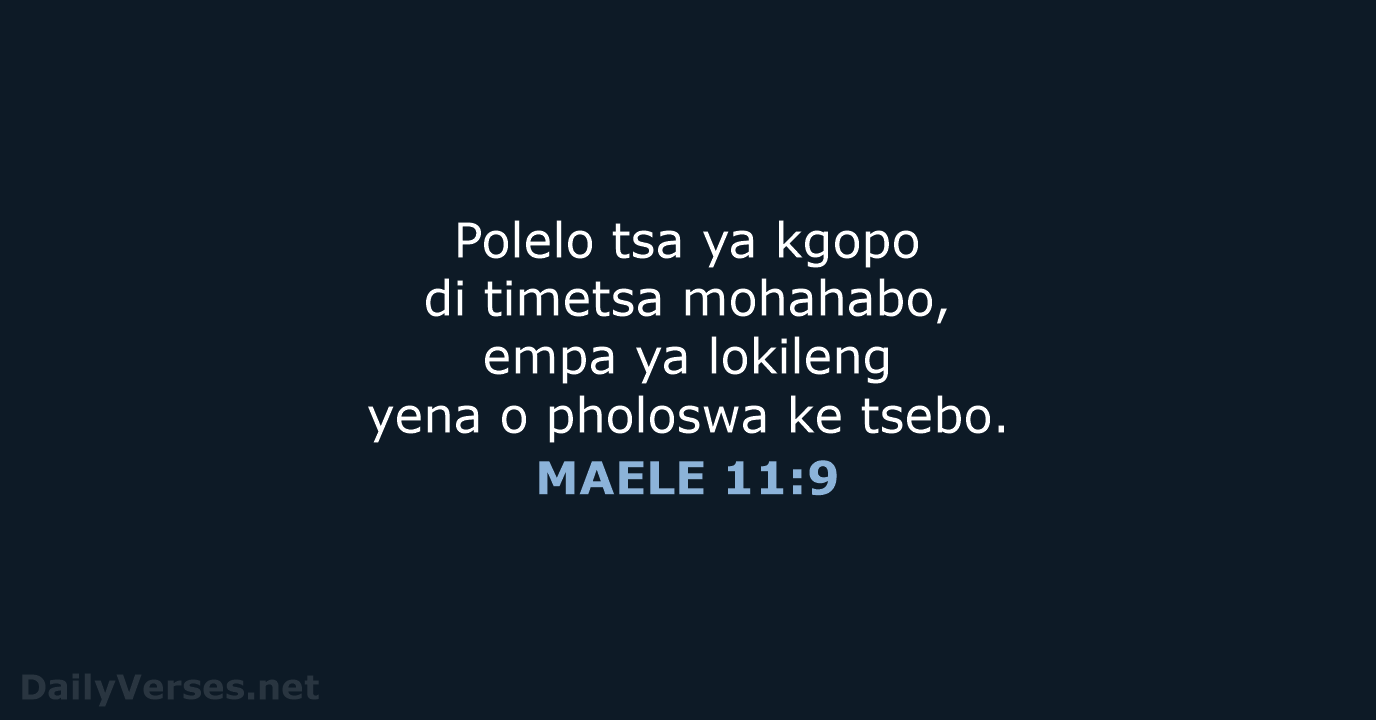 MAELE 11:9 - SSO89