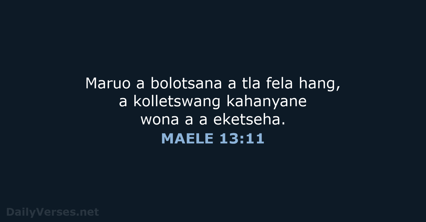 MAELE 13:11 - SSO89