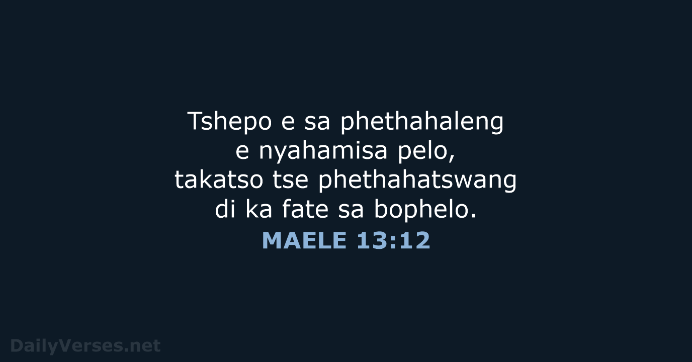 MAELE 13:12 - SSO89