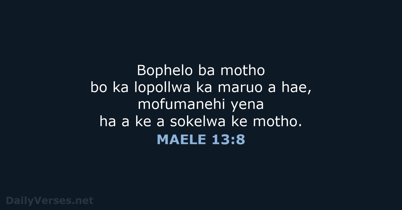 MAELE 13:8 - SSO89