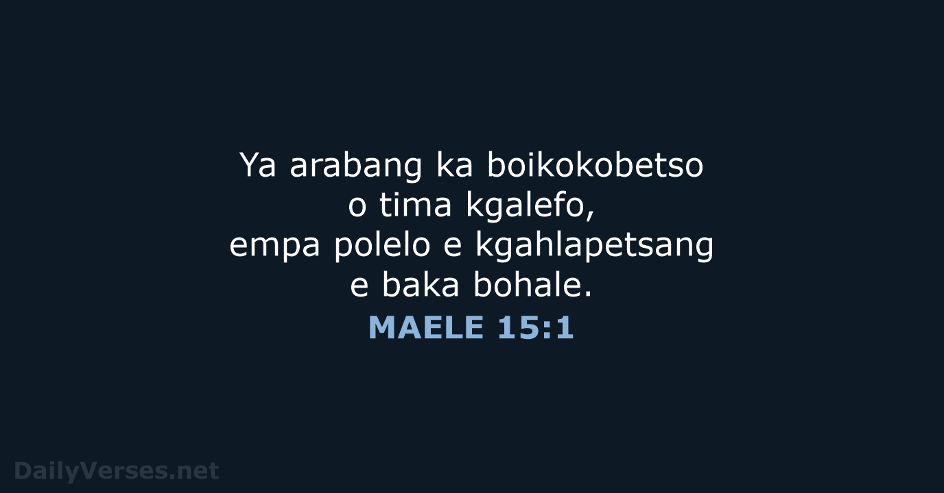 MAELE 15:1 - SSO89