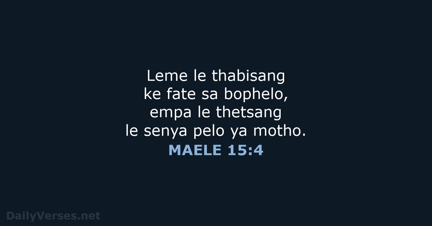 MAELE 15:4 - SSO89