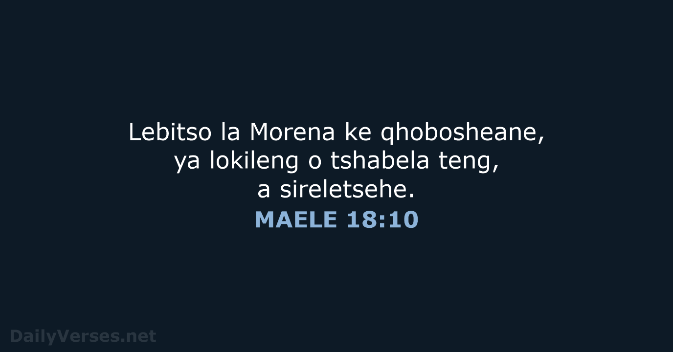 MAELE 18:10 - SSO89