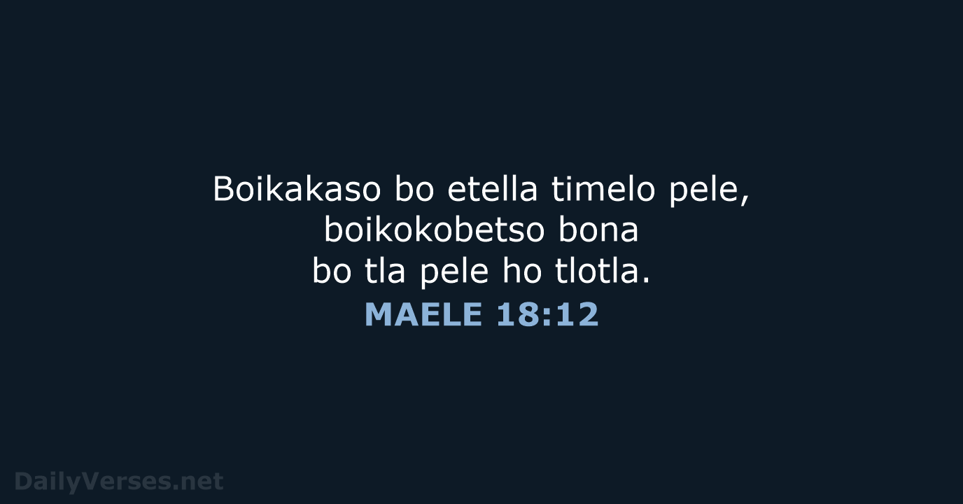 MAELE 18:12 - SSO89