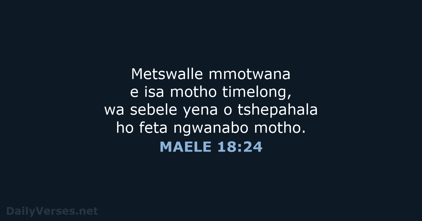 MAELE 18:24 - SSO89