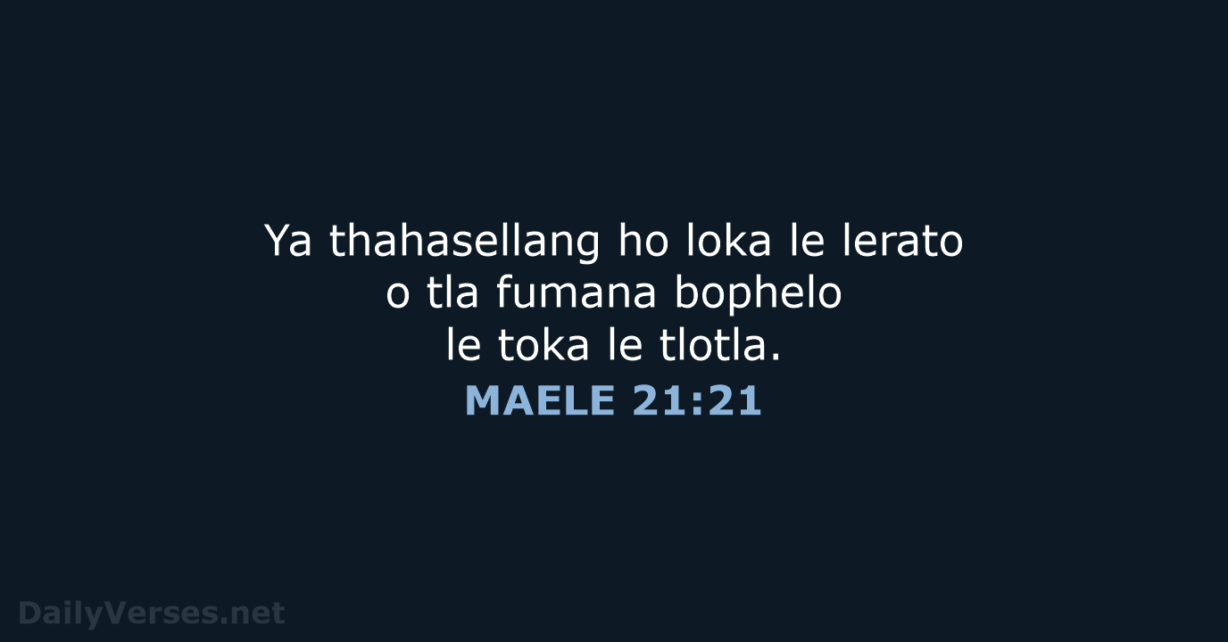 MAELE 21:21 - SSO89