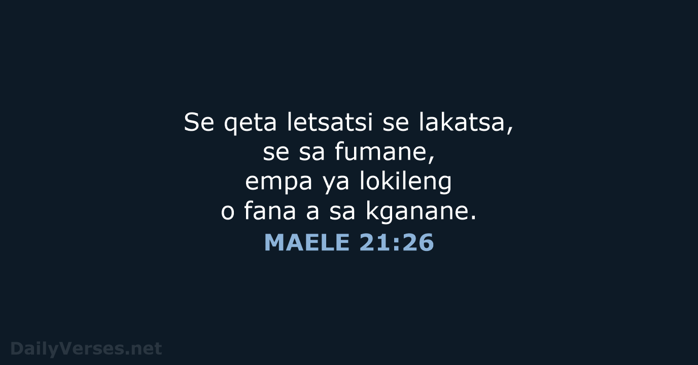 MAELE 21:26 - SSO89