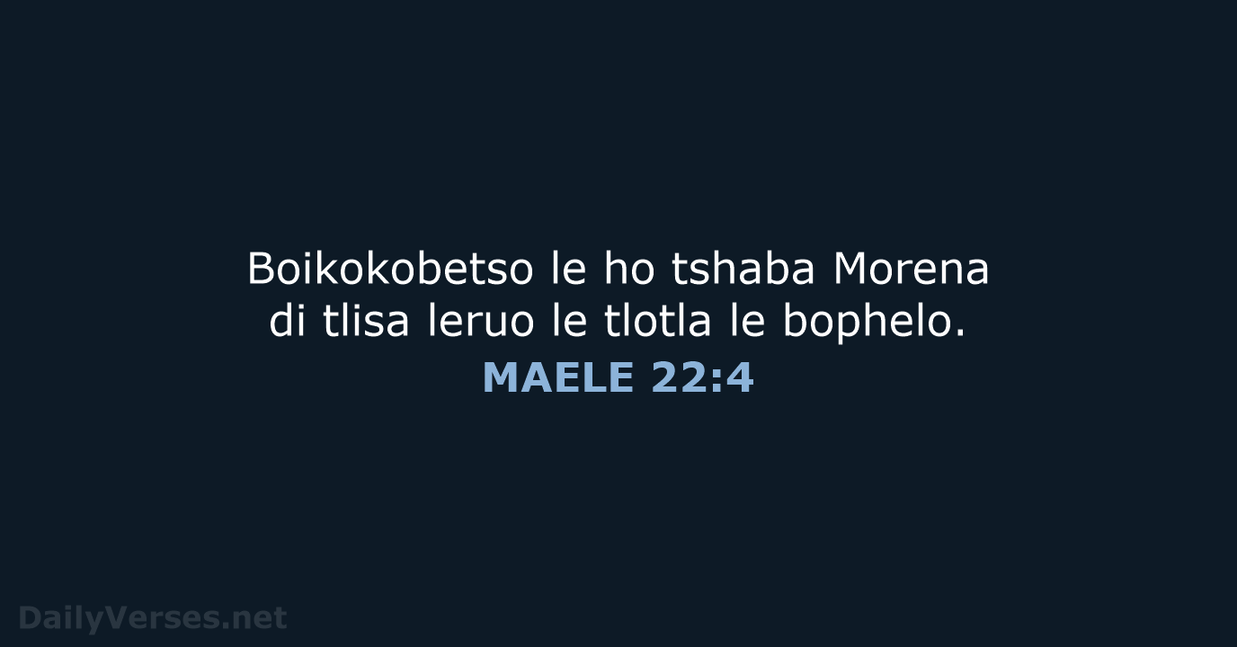 MAELE 22:4 - SSO89