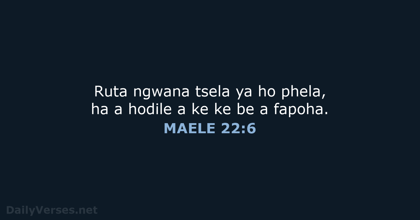 MAELE 22:6 - SSO89