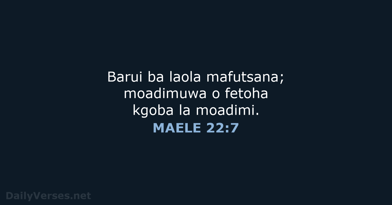 MAELE 22:7 - SSO89