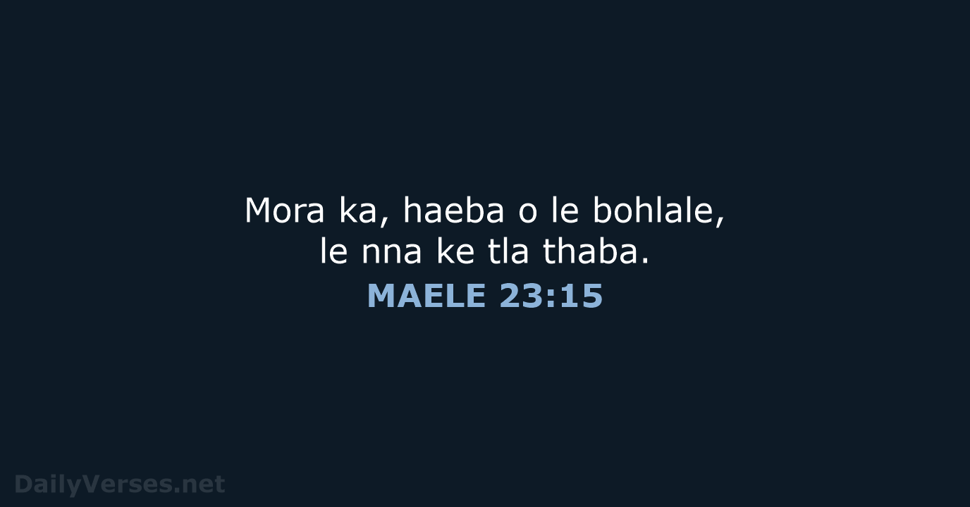MAELE 23:15 - SSO89