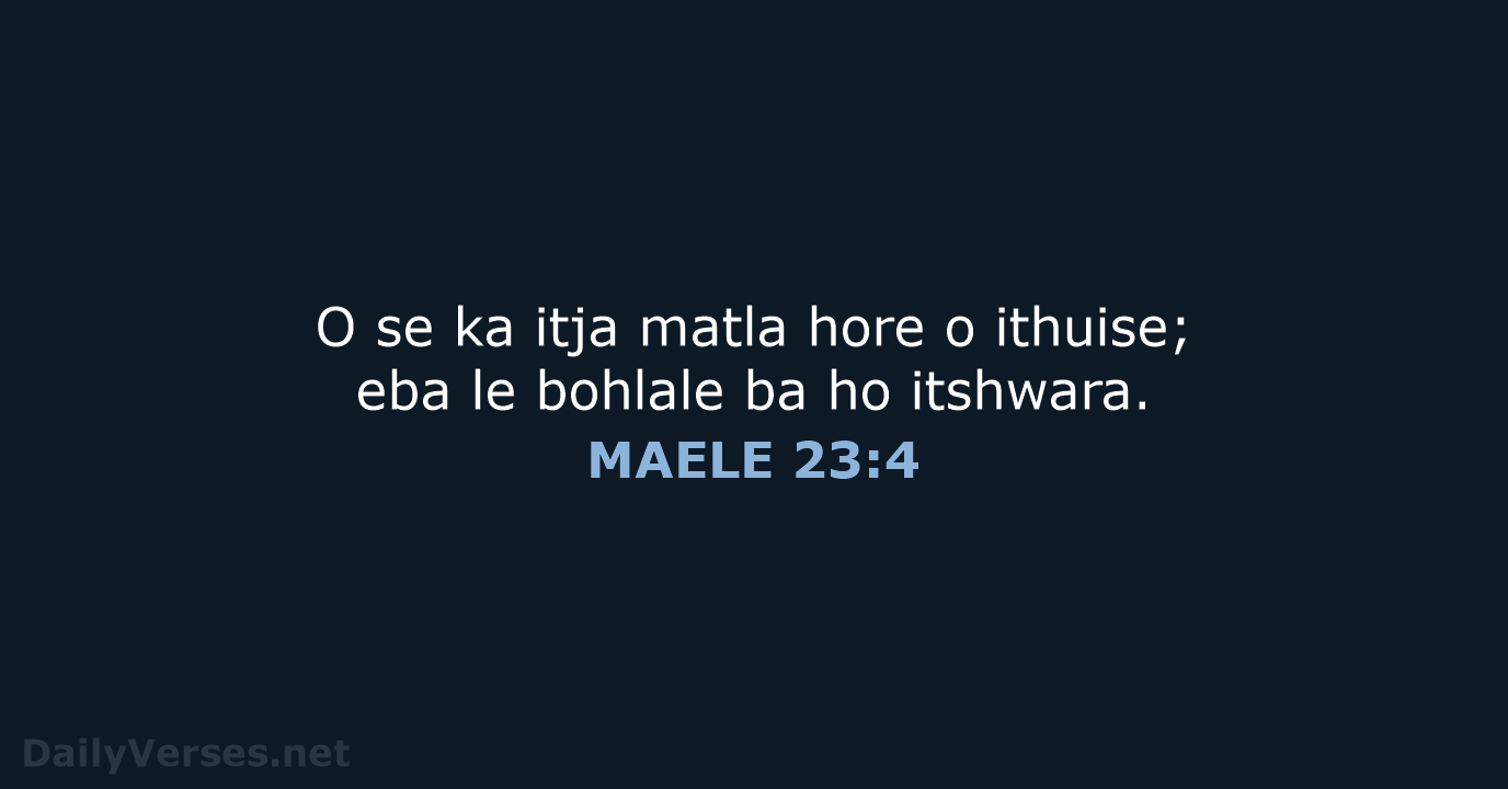 MAELE 23:4 - SSO89