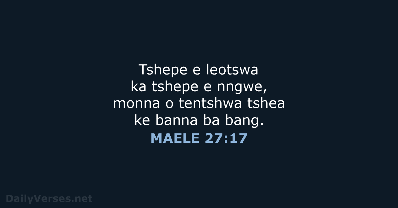 MAELE 27:17 - SSO89