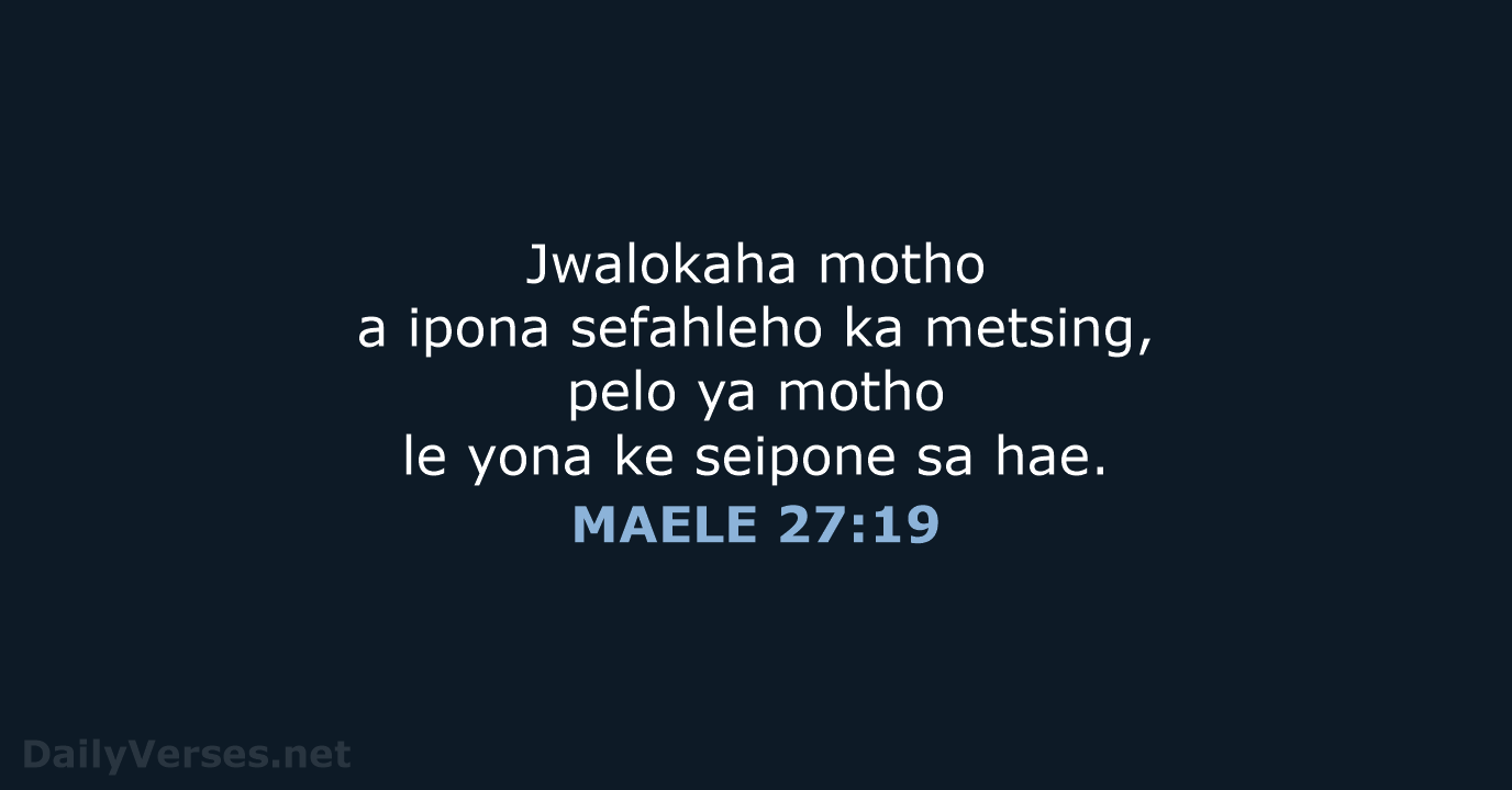 MAELE 27:19 - SSO89
