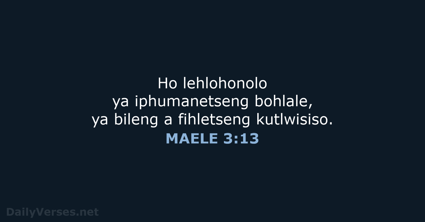 MAELE 3:13 - SSO89