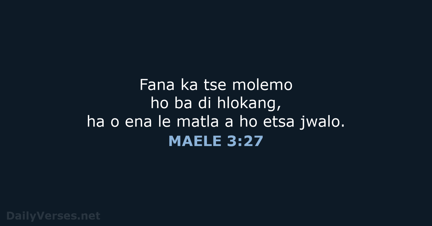 MAELE 3:27 - SSO89