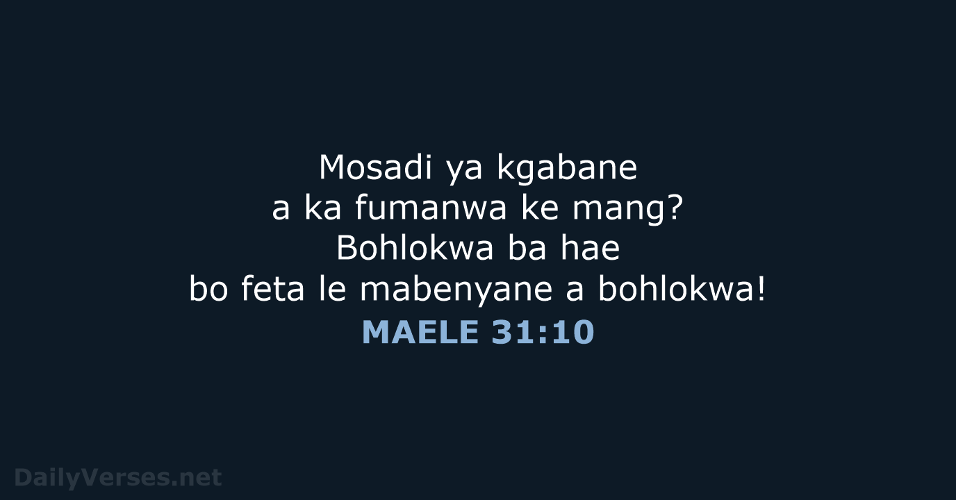 MAELE 31:10 - SSO89