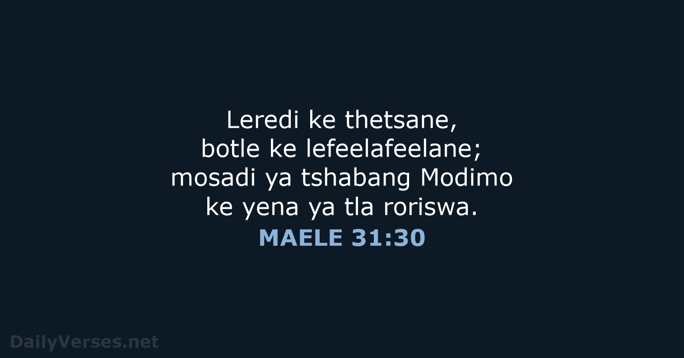 MAELE 31:30 - SSO89